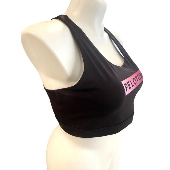 2X Peloton Black Sports Bra Compression Scuba Material - Picture 3 of 7